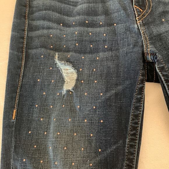 True religion womens 30 jeans skinny glitter button distressed denim - Picture 5 of 13